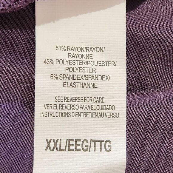 Gaiam Hoodie Sweatshirt For Women Size XXL Purple Vneck Pockets B1 - Picture 13 of 15